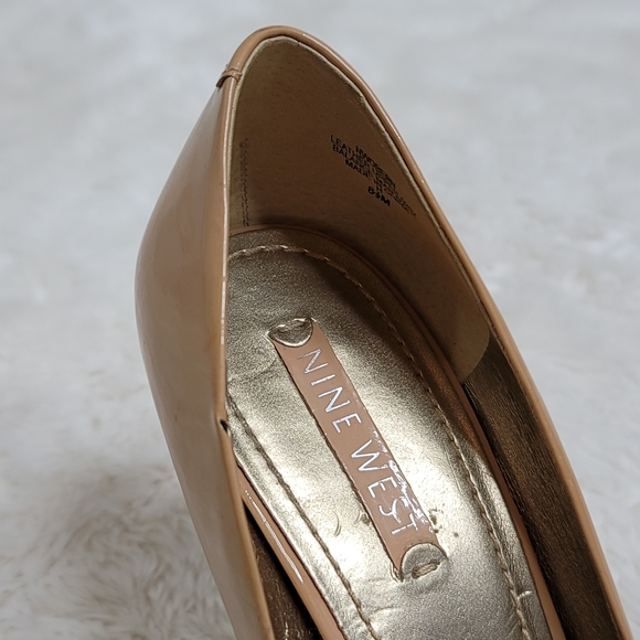 NINE WEST Nude Open Toe High Heels - Picture 8 of 13